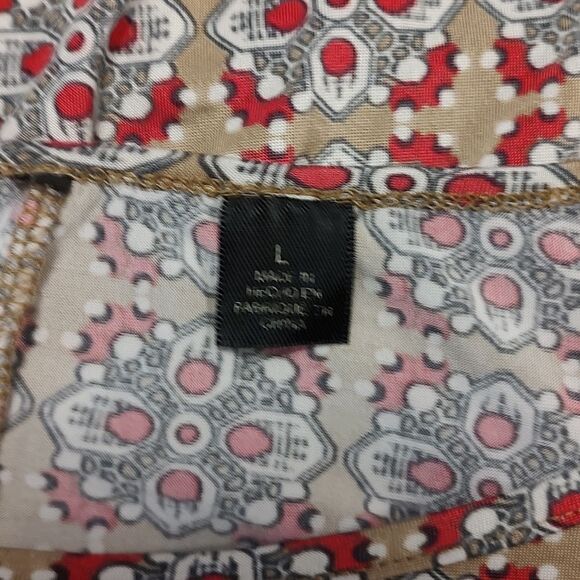 Skye's The Limit Boho Printed Ruffle Blouse Large - Picture 4 of 5
